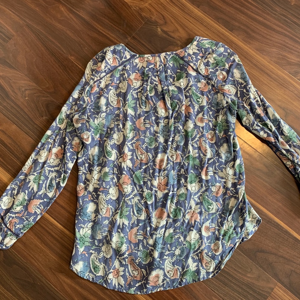 Floral Lucky Brand Peasant top, Size Small - Picture 4 of 5